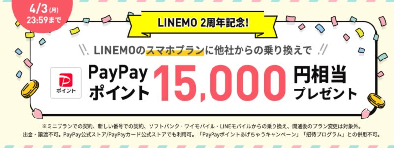 2023年3月15日～4月3日FEVERTIME_乗り換え大応援スマホプランフィーバータイム15000