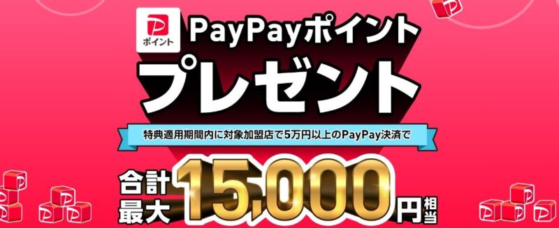ワイモバイル公式オンラインストアでSIMのみ申込で最大15,000円分のPayPay特典が貰えるキャンペーン